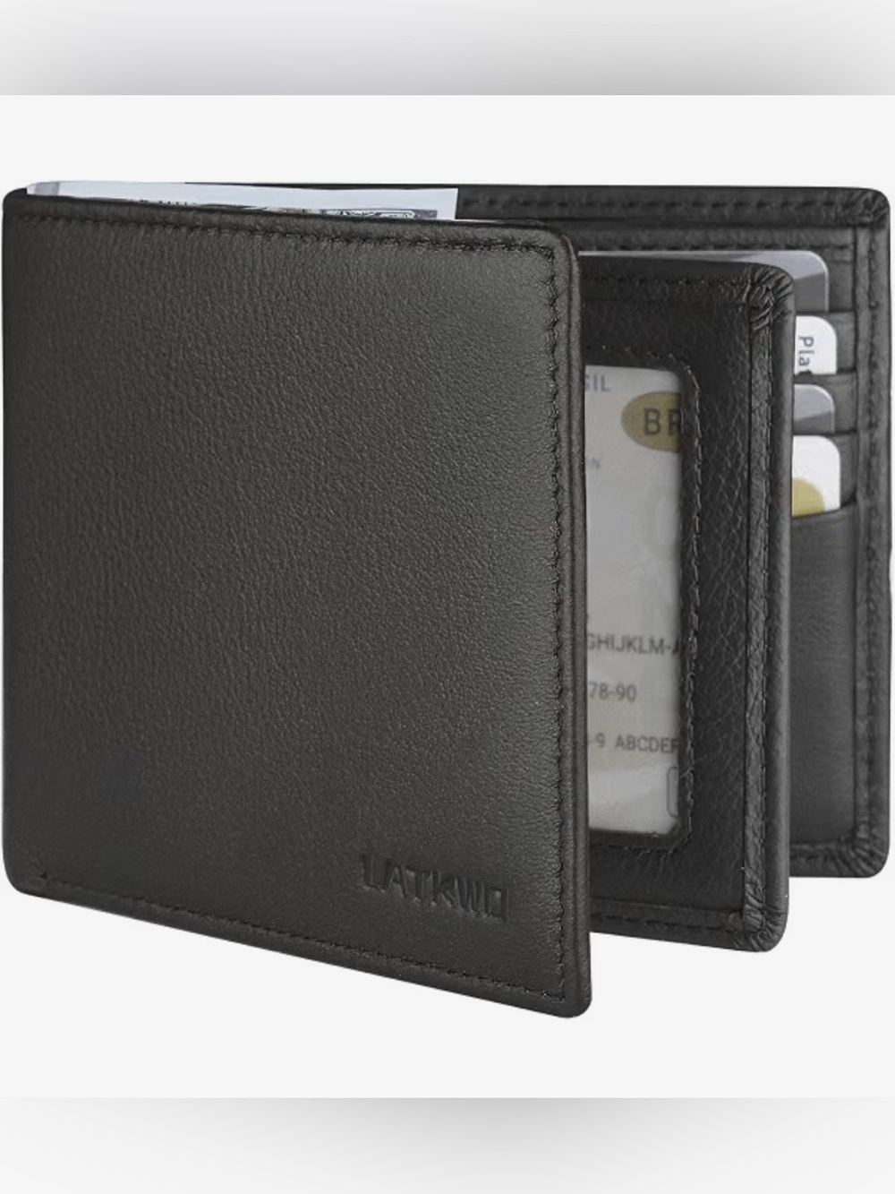 Men’s Genuine Leather Bifold Wallet RFID Blocking Slim Front Pocket